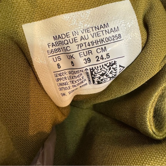 Converse Chuck Taylor All Star Hiker Boots Olive Green Heeled Gorpcore Size 8 - Picture 11 of 13